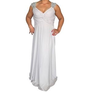 Gently used bridesmaids grey dress, MariLee